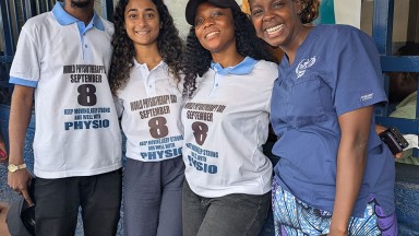 Photo showing activities held for World PT Day 2025 in Sierra Leone