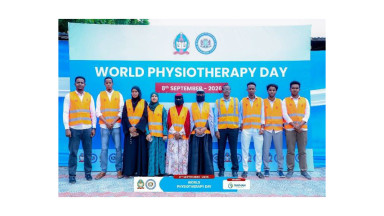 Group photograph of participants at a World PT Day 2026 celebration in Somalia
